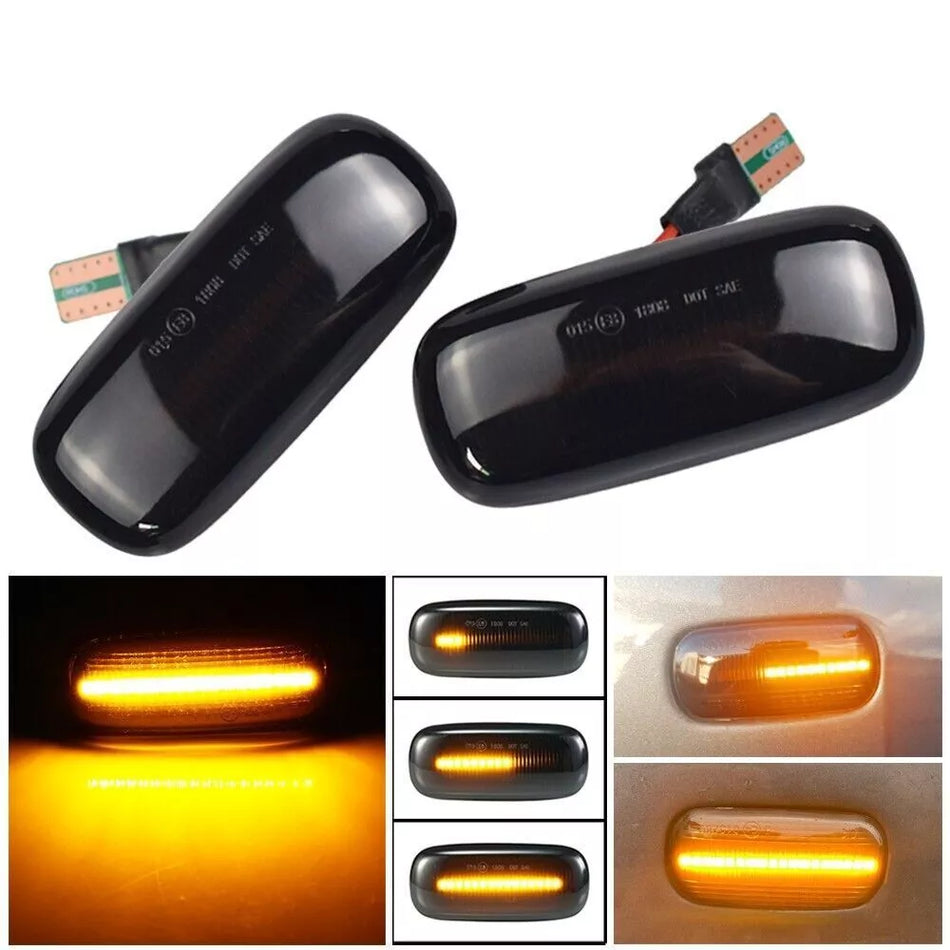 German Auto Stuff Smoked Sequential Amber LED Side Markers - TT Mk1 pair, studio shot