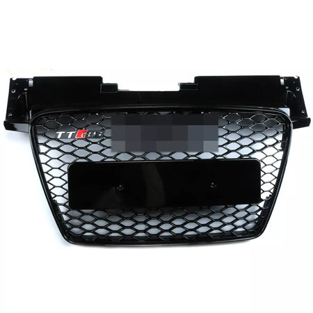 German Auto Stuff RS-Style Honeycomb Front Grille - Gloss Black Trim, studio shot