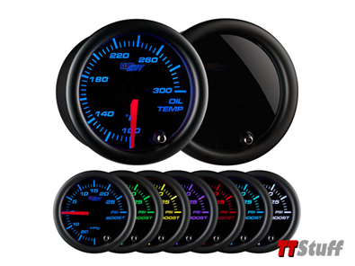 Glowshift - Tinted 7 Color Oil Temperature Gauge