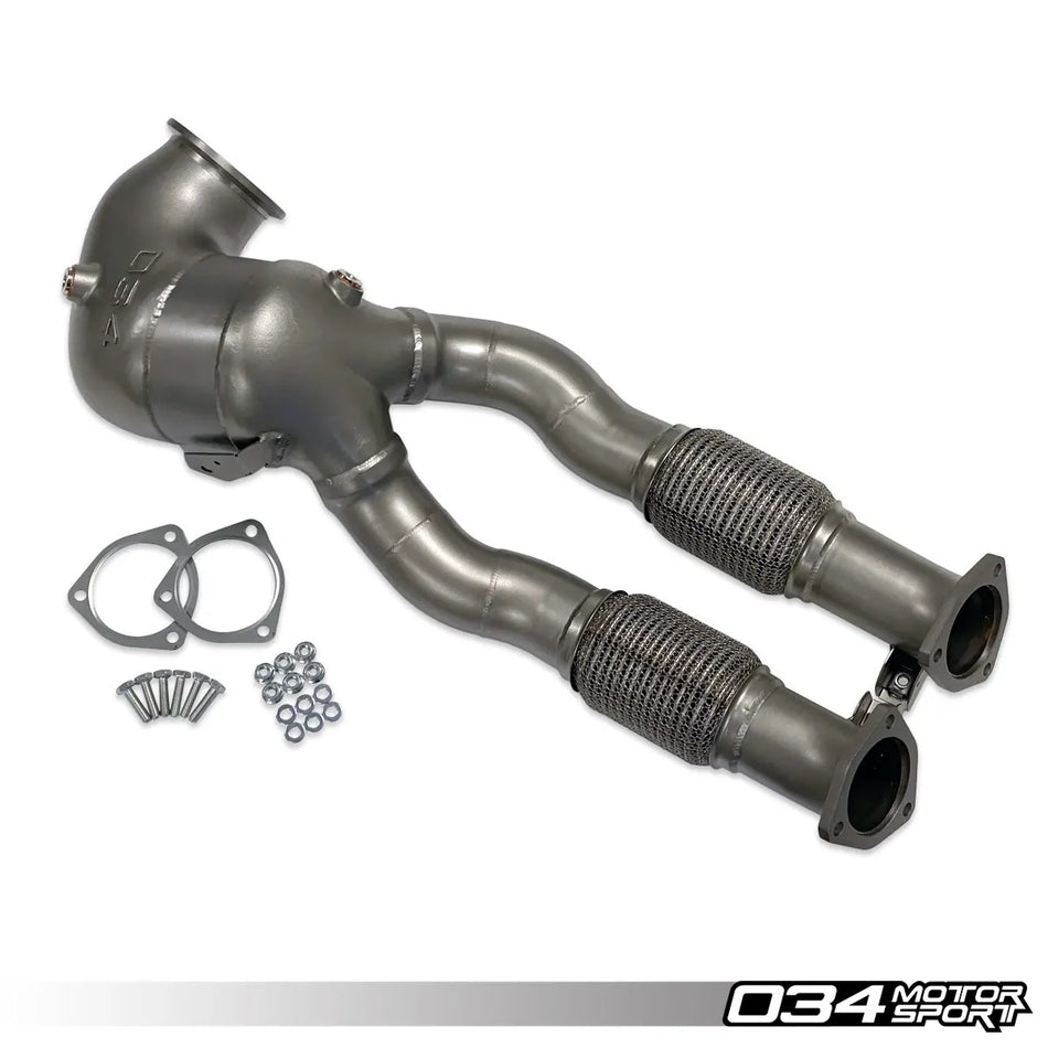 034Motorsport - Cast Stainless Steel Racing Downpipe Audi 8S TTRS and 8V.5 RS3 - TTRS Mk3