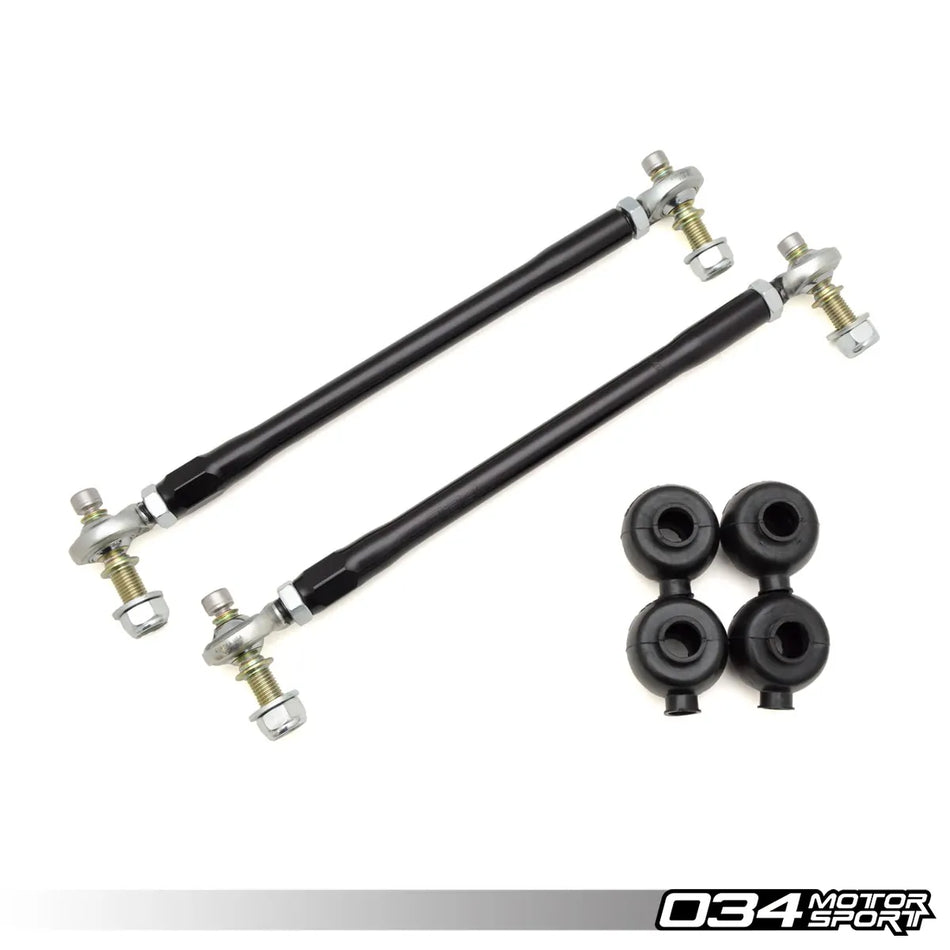 034Motorsport - Sway Bar End Link Pair - Motorsport - Front - Adjustable - Volkswagen & Audi PQ35, MQB, and MQB EVO - TT / TTS / TTRS Mk2 Mk3