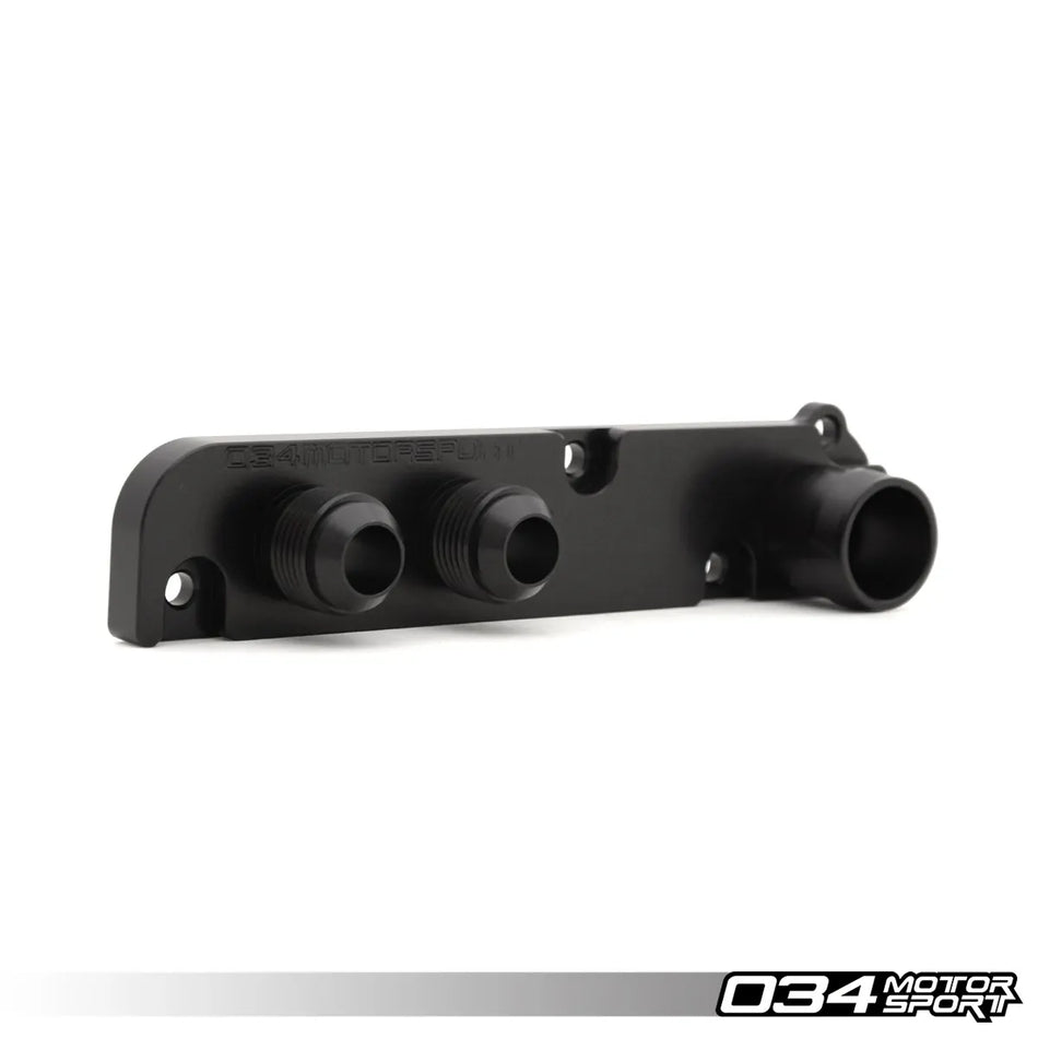 034Motorsport - Valve Cover Breather Adapter, 2.0T FSI, Catch Can Provision With -10AN Fittings - TT / TTS Mk2