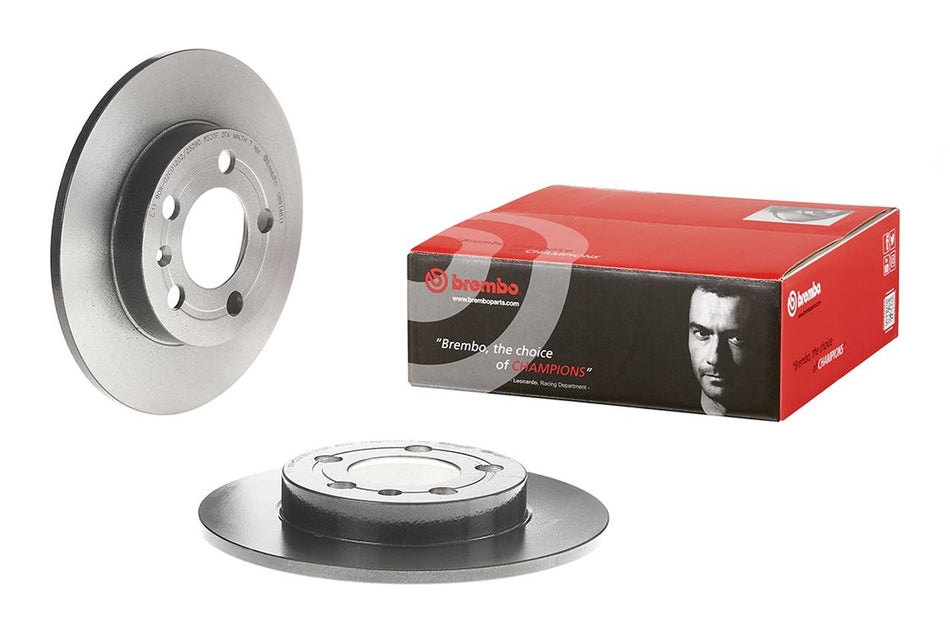 Brembo - Premium UV Coated Rear Brake Rotor - TT 180 quattro Mk1