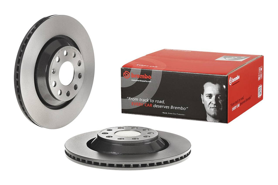 Brembo - Premium UV Coated Rear Brake Rotor - TTS / TTRS Mk3