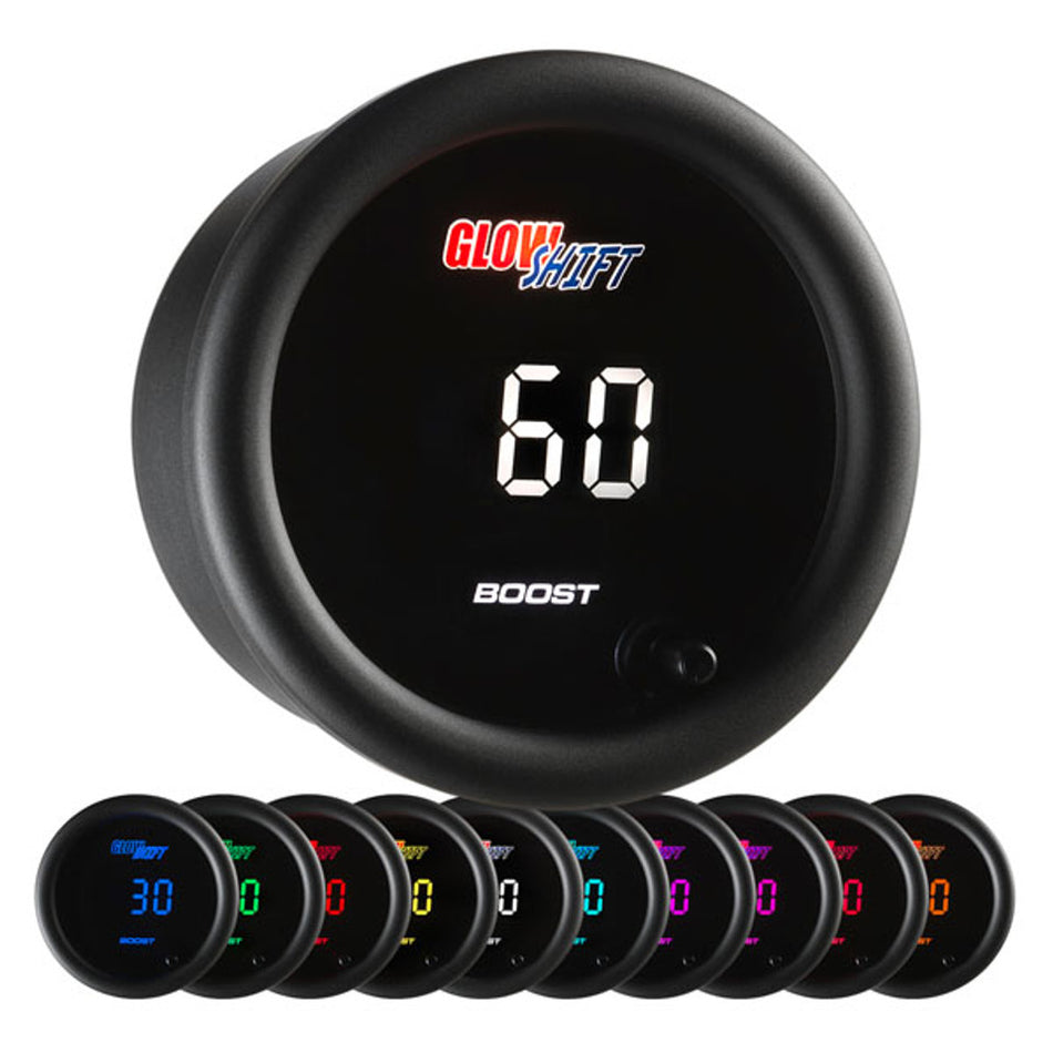 GlowShift - 10 Color Digital 60 PSI Boost Gauge