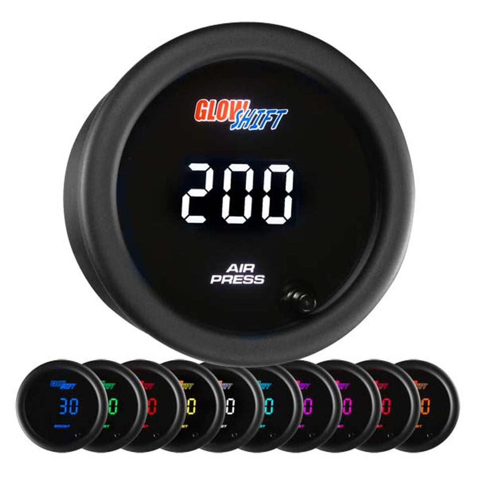 GlowShift - 10 Color Digital Air Pressure Gauge