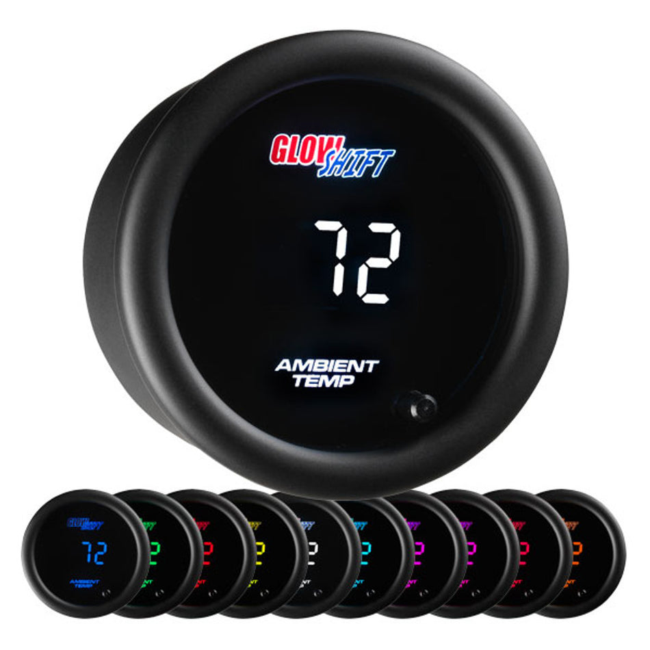 GlowShift - 10 Color Digital Ambient Air Temperature Gauge
