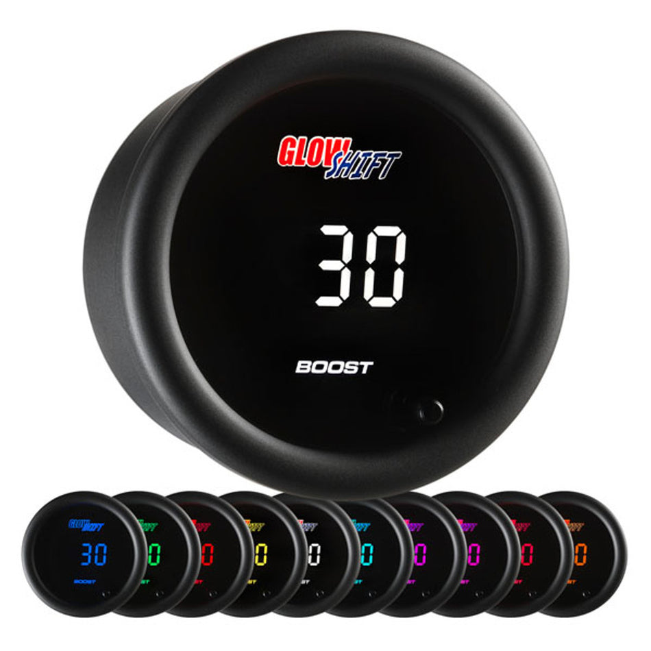 GlowShift - 10 Color Digital Boost/Vacuum Gauge