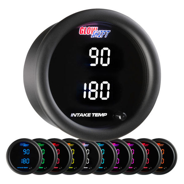 GlowShift - 10 Color Digital Dual Intake Temperature Gauge