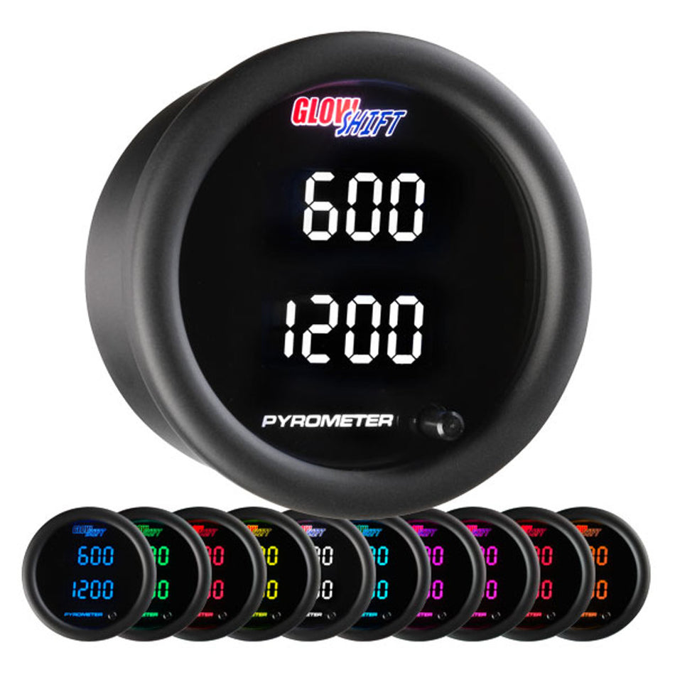 GlowShift - 10 Color Digital Dual 2200° F Exhaust Gas Temperature Gauge