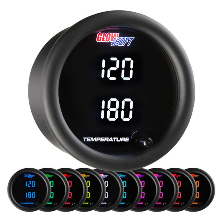 GlowShift - 10 Color Dual Digital Temperature Gauge