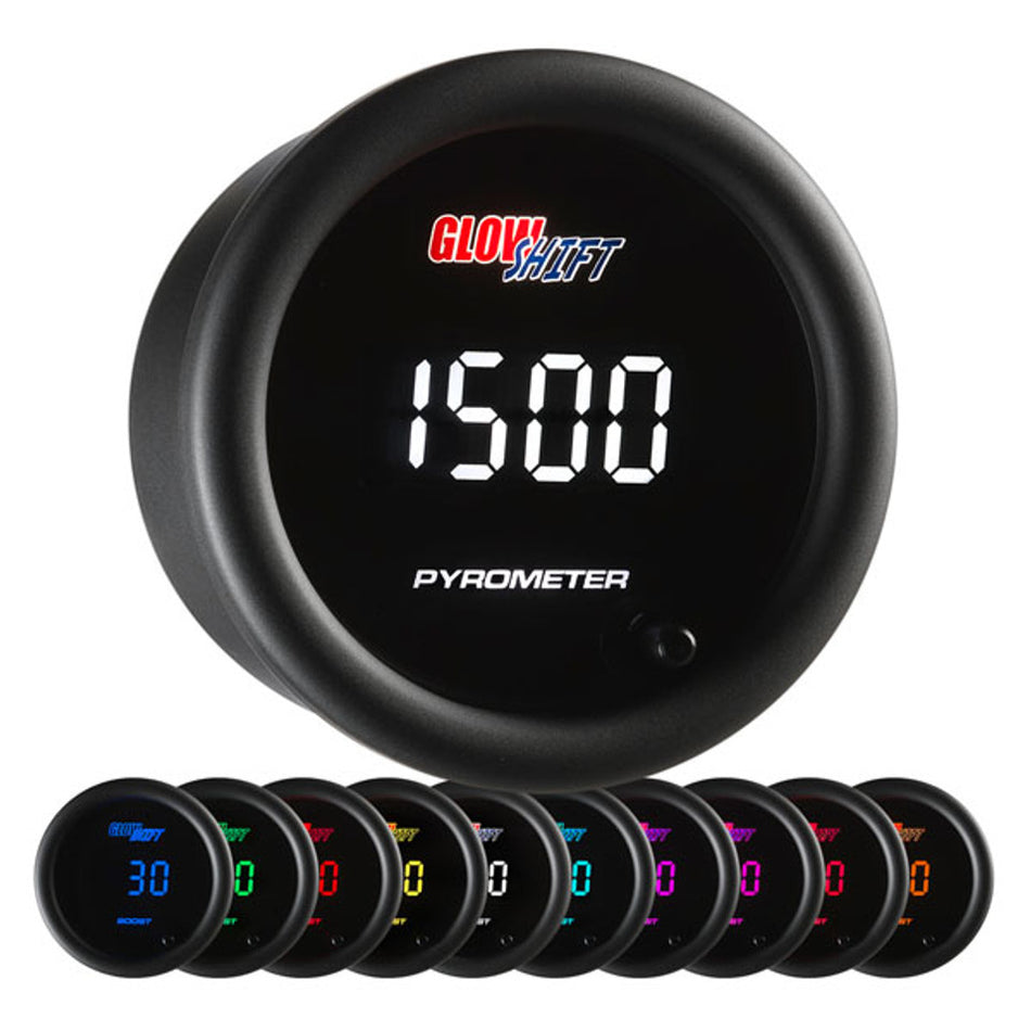 GlowShift - 10 Color Digital 2200° F Exhaust Gas Temperature Gauge