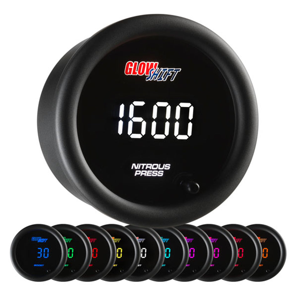 GlowShift - 10 Color Digital Nitrous Pressure Gauge