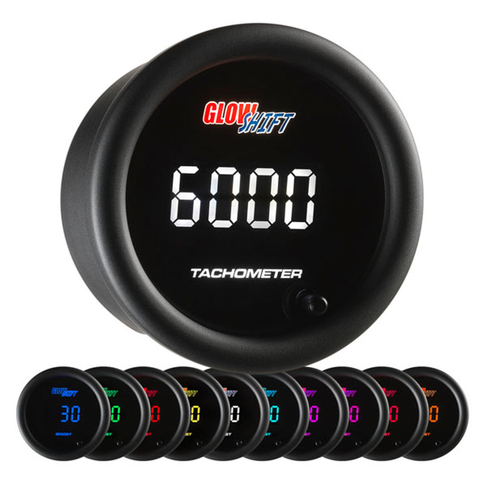 GlowShift - 10 Color Digital Tachometer Gauge