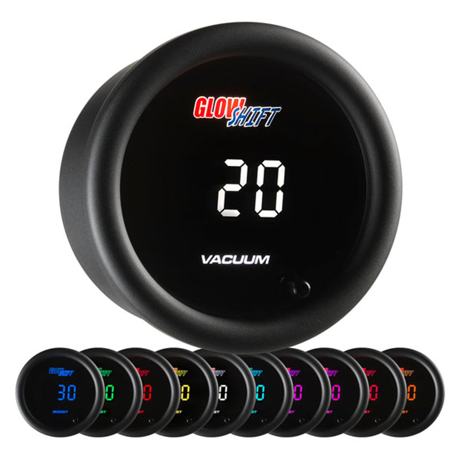 GlowShift - 10 Color Digital Vacuum Gauge