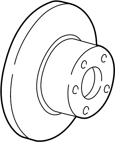 Genuine Audi - Disc Brake Rotor - Rear - TT 180 quattro Mk1