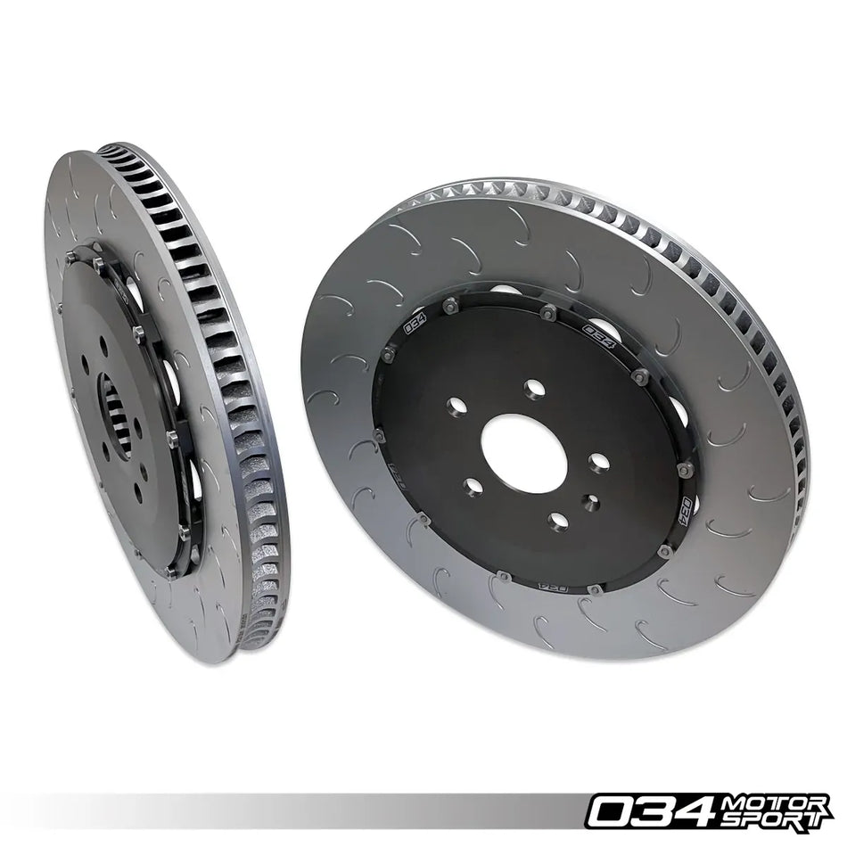 034Motorsport - 2-Piece Floating Front Brake Rotor Upgrade Kit For Audi 8S TTRS - TTRS Mk3