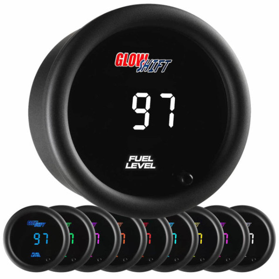 GlowShift - 10 Color Digital Fuel Level Gauge