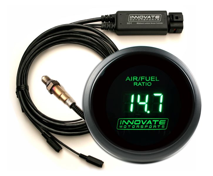Innovate Motorsports - DB Series Green Wideband Air/Fuel Ratio Gauge Kit, Complete with LC-2