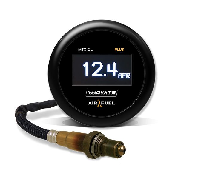 Innovate Motorsports - MTX-OL PLUS: Wideband Air/Fuel Ratio OLED Gauge Kit, 8 ft. Sensor Cable