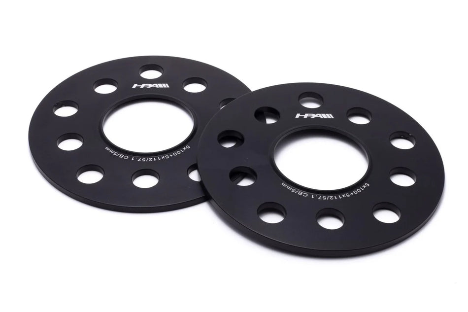 HPA Motorsports - 5mm Wheel Spacers (Pair) - 5x100 & 5x112 with 57.1 Center Bore - TT / TTS / TTRS Mk1 Mk2 Mk3