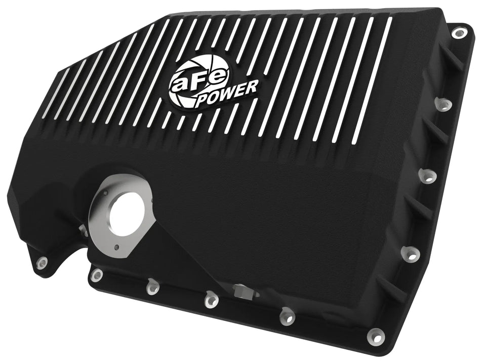aFe - Pro Series Engine Oil Pan Black w/ Machined Fins - TT Mk2 Mk3 / TTS Mk3