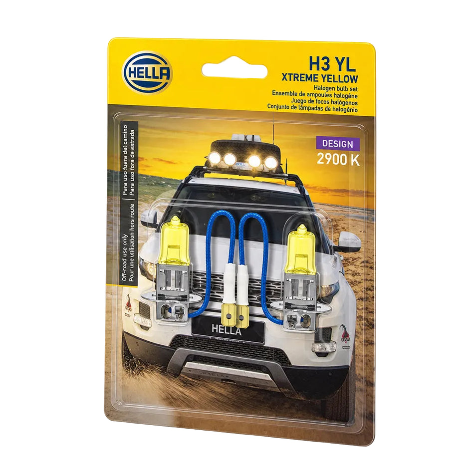 HELLA - H3 YL 12V 55W Xtreme Yellow - Pair