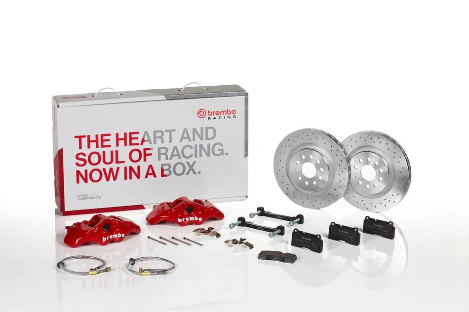 Brembo - 4 Piston GT Big Brake Kit 1-piece Drilled - Front - TT / TTS Mk2