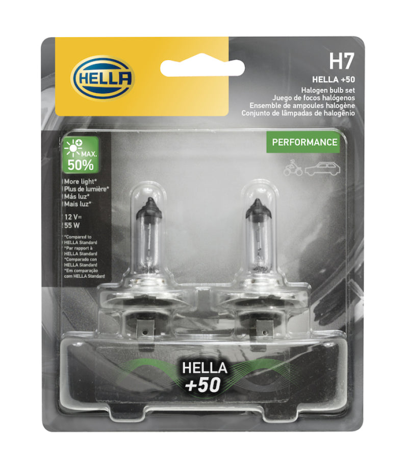 HELLA - H7 12V 55W Px26D T4625 +50 - Pair