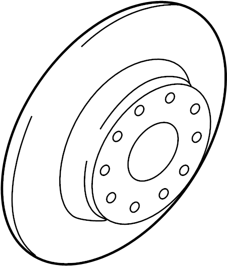 Genuine Audi - Disc Brake Rotor 310x22mm - Rear - TT / TTS / TTRS Mk3