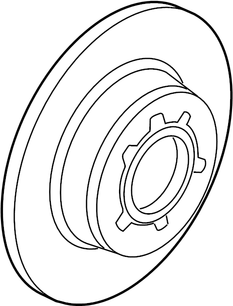 Genuine Audi - Disc Brake Rotor - Rear - TT 225 / TT 3.2 Mk1