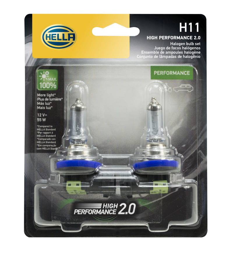 HELLA - H11 12V 55W PGJ19-2 HP2.0 - Pair