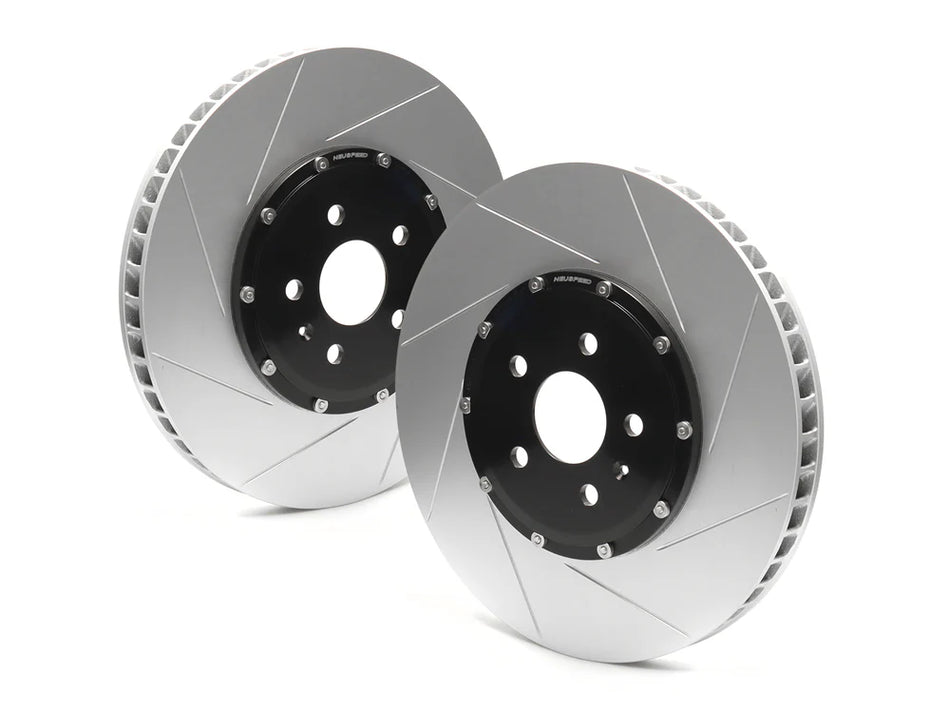 NEUSPEED - 2-Piece Floating Brake Rotors | Front Kit 357mm Slotted • MQBe Golf R Mk8, S3 8Y