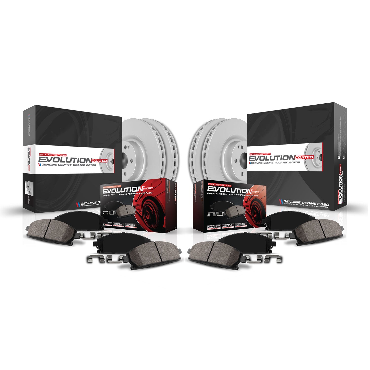 PowerStop - Z23 Evolution Sport GEOMET® Fully Coated Rotor Brake Kit f ...