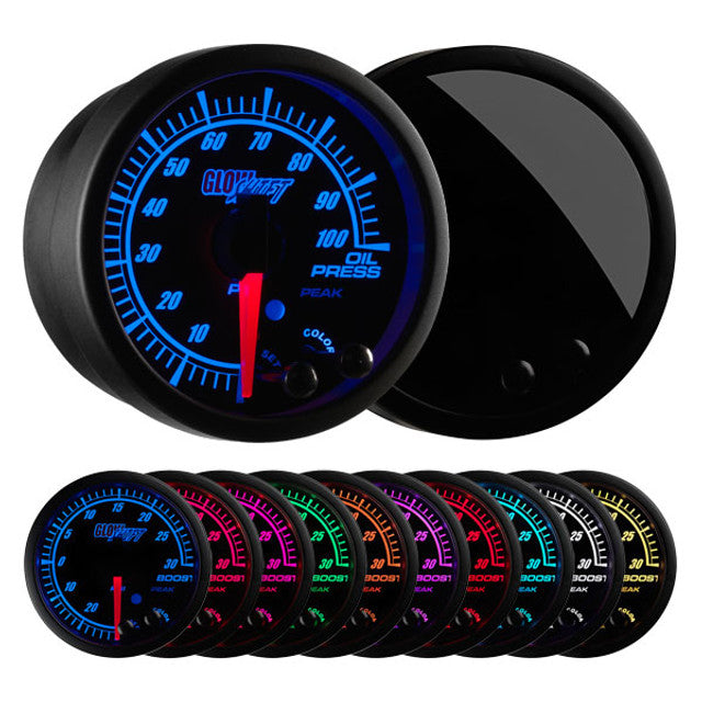 GlowShift - Elite 10 Color Oil Pressure Gauge