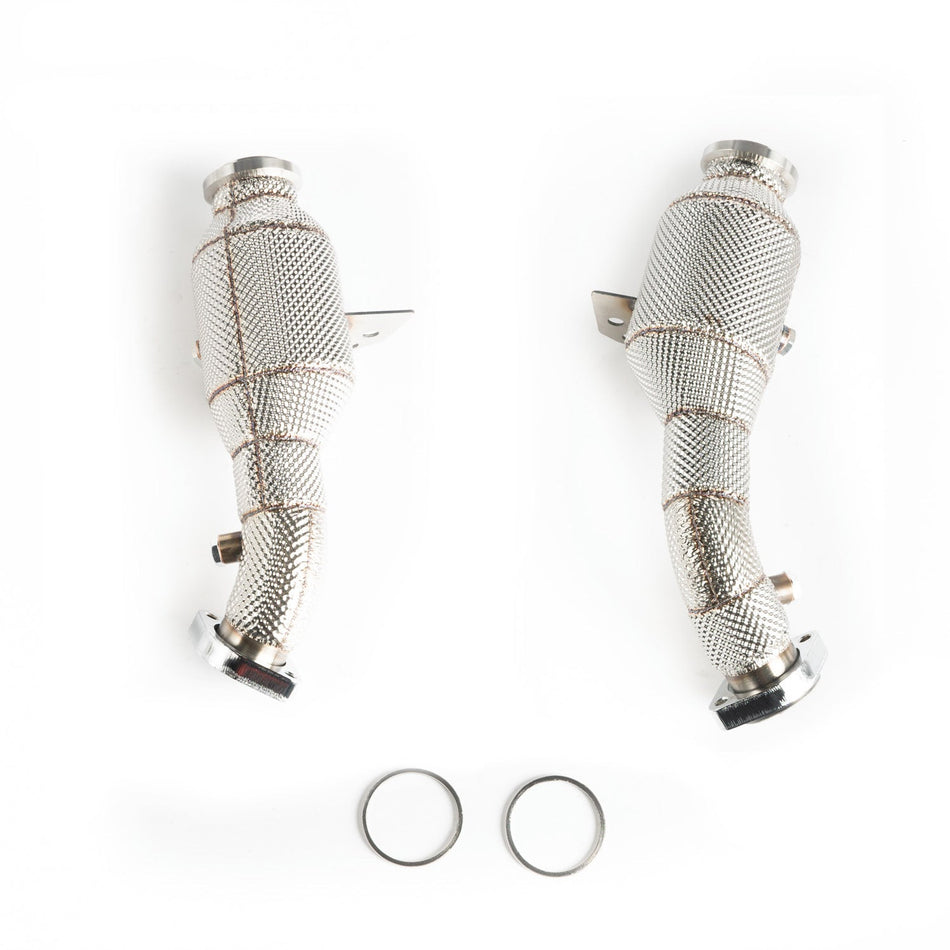 CTS Turbo - HIGH-FLOW cat set for Mercedes Benz C43 C400 C450 E43 E400 E450 with M276 engine