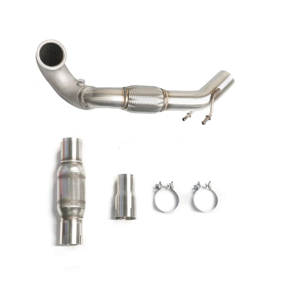 CTS Turbo - MQB FWD Exhaust Downpipe with HIGH FLOW CAT (MK7/MK7.5 Golf, GTI, GLI, A3 FWD)