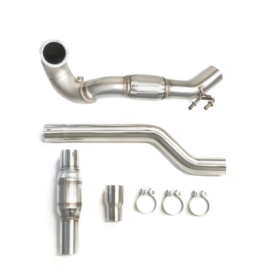 CTS Turbo - MQB AWD Exhaust Downpipe with HIGH FLOW CAT - TT / TTS Mk3