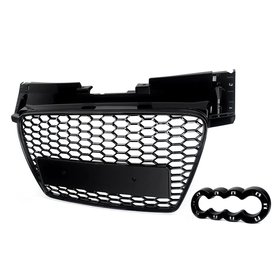 German Auto Stuff - RS-Style Honeycomb Mesh Badgeless Grille - TT / TTS / TTRS Mk2 - Gloss Black