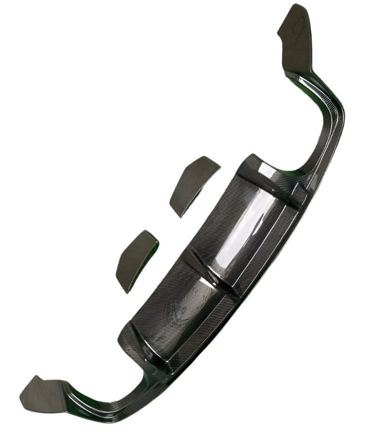 German Auto Stuff - Performance DTM Exhaust Valance - Gloss Carbon - 15-19 TTS / TTRS Mk3