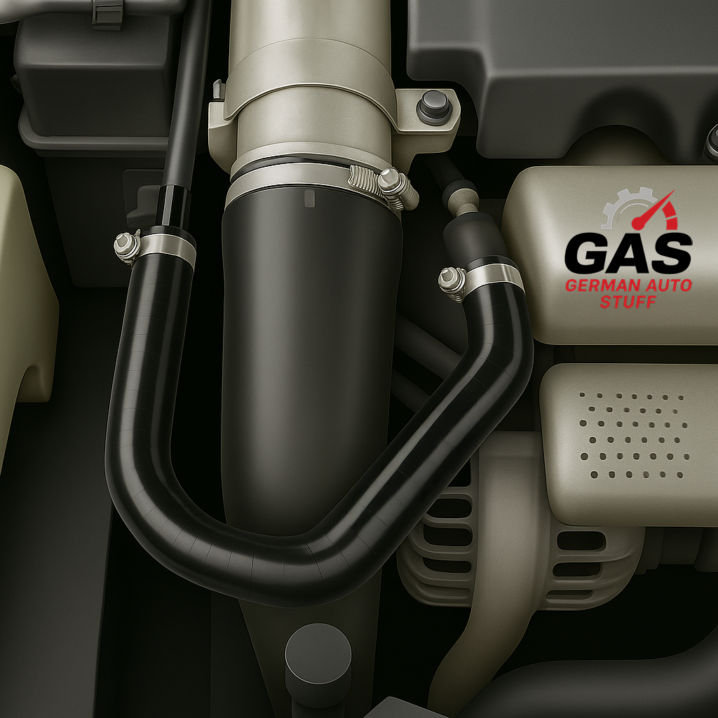 Audi TT Mk1 225 engine bay with installed German Auto Stuff Silicone Brake Servo Hose
