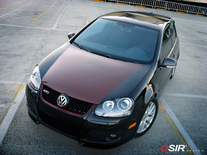 Osir Design - CFH GT1 - Double Sided - Red Gloss Carbon - VW Golf / GTI / R32 / Jetta Mk5