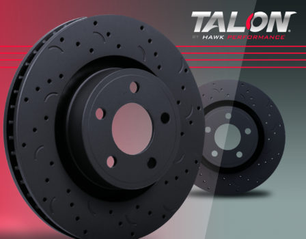 HAWK - Talon Cross Drilled And Slotted Brake Rotors - Front - TT / TTS Mk2