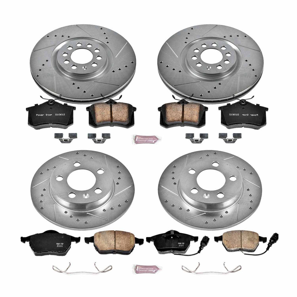 PowerStop - Z23 Evolution Sport Brake Upgrade Kit - Front & Rear - TT 180 quattro Mk1
