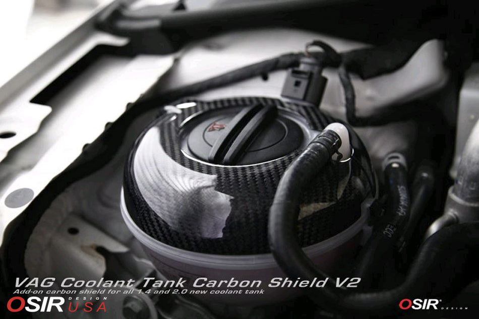 OSIR Design - Coolant Tank Carbon Shield V2 - Carbon Fiber - TT / TTS / TT RS Mk3