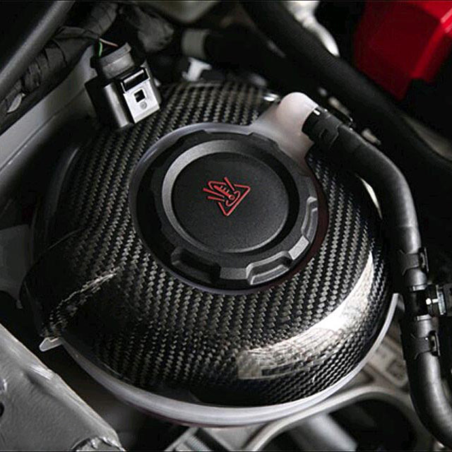 Osir Design - Coolant Tank Carbon Shield V2 - Carbon Fiber - Audi TT, TTS, TT RS Mk3