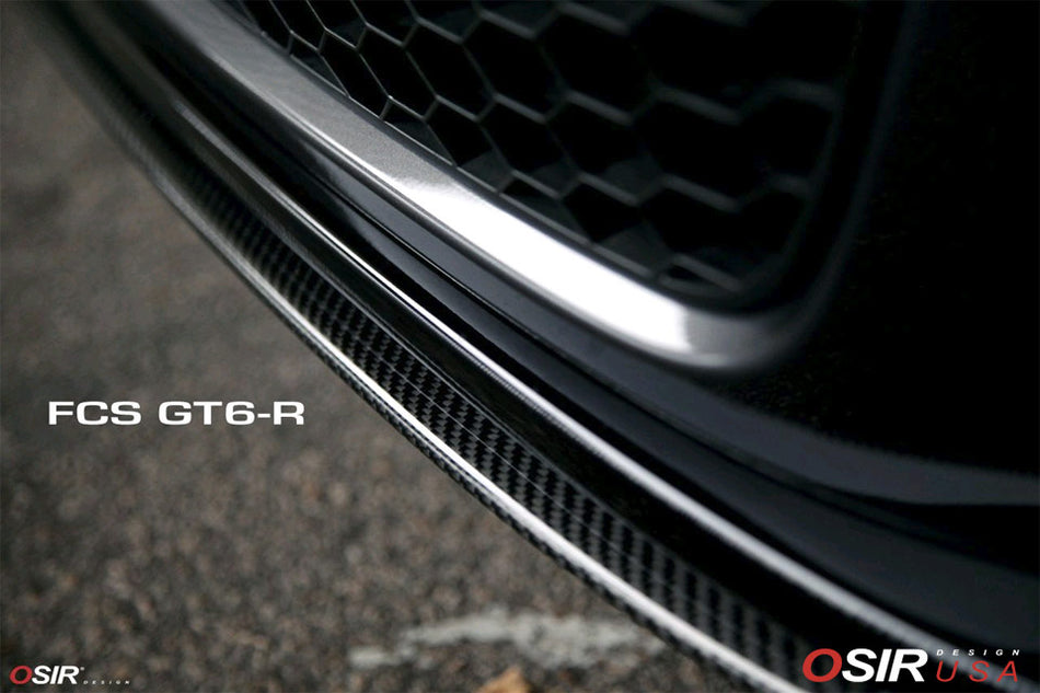 Osir Design - FCS GT6-R Front Chin Spoiler - Carbon Fiber - VW GTI Mk6