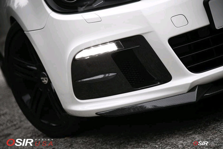 Osir Design - Fog GT6-RS Fog Light Covers - Carbon Fiber - VW Golf R Mk6
