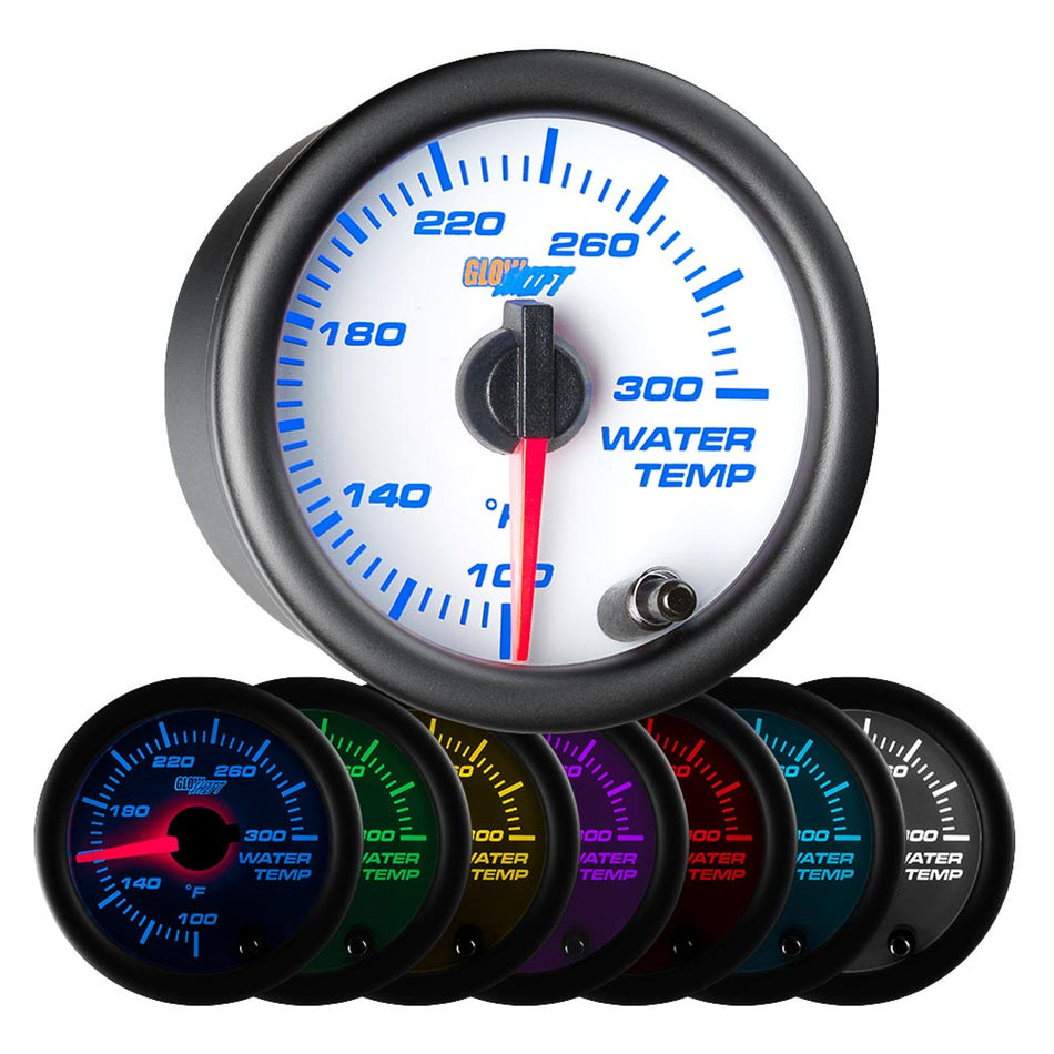 GlowShift - White 7 Color Water Temperature Gauge