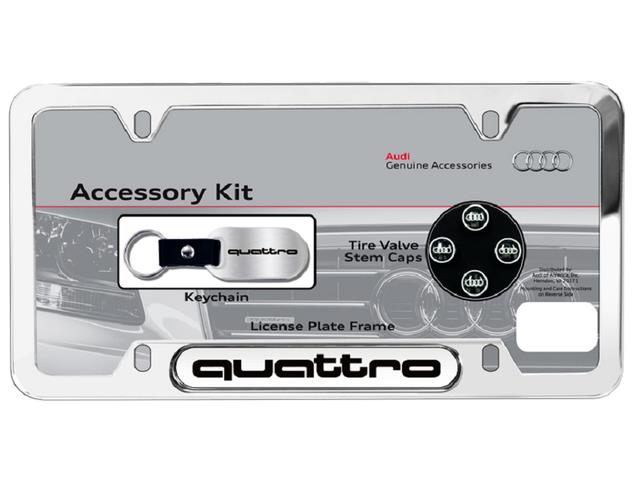 Genuine Audi - License Plate Frame Kit - quattro Logo